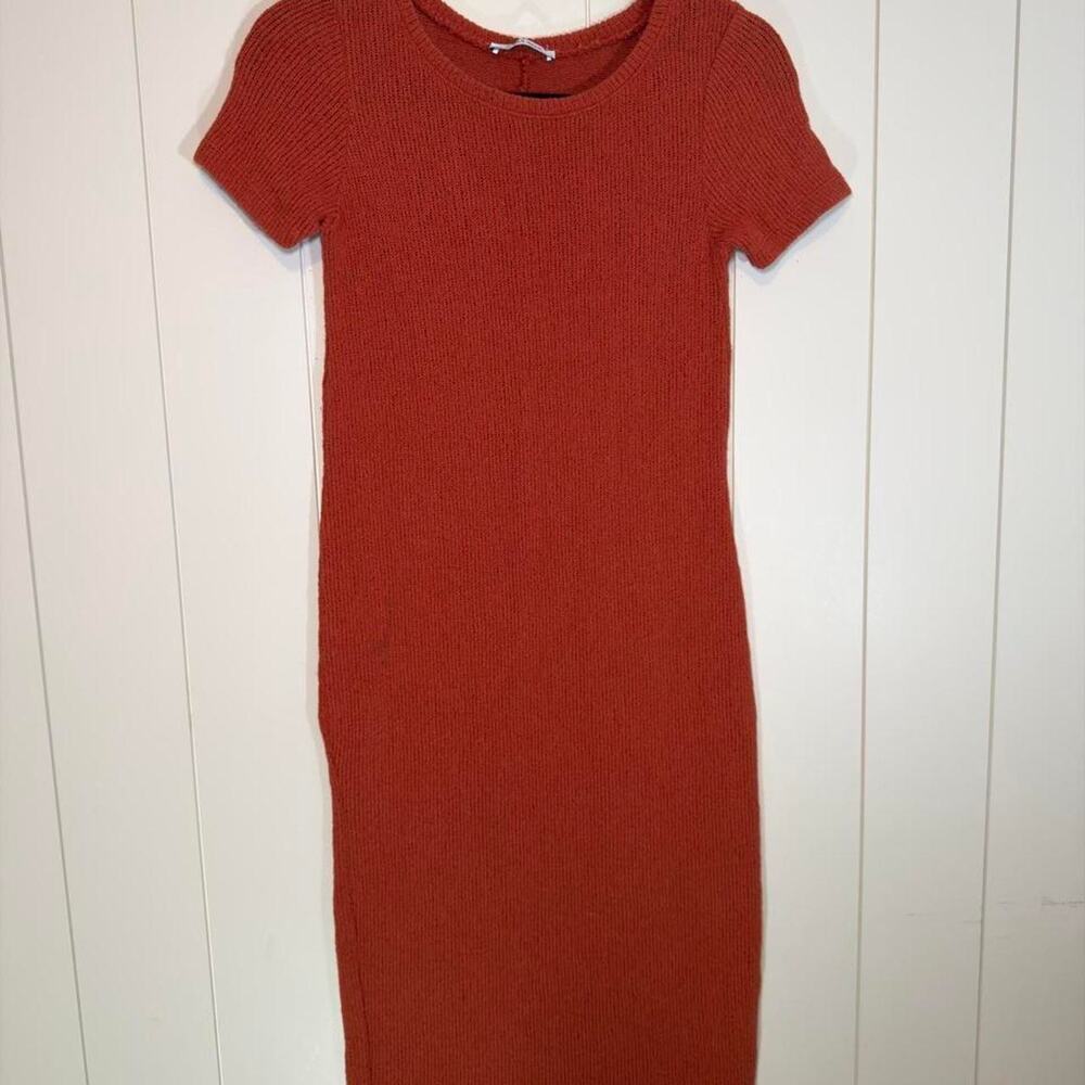 Beautiful zara trafaluc orange ribbed dress